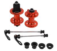 Baxnore Bike Hub Set Release Set 32 trous High Performance 6 Pawls Disc Frein Scellé Roulement allié léger pour le vélo de montagne Remplacement de la roue arrière avant 686g Con (Orange)