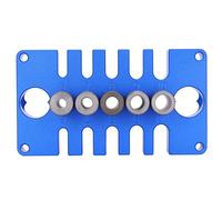 Baxnore Bloc de guidage de perçage professionnel pour le travail du bois, outil de localisation de poinçon 3 en 1, construction de précision en alliage d'aluminium pour la fabricat