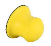 Baxnore Bloc de tampon de ponçage à main en mousse à boucle à crochet, mousse PU sans poussière, poignée confortable, fond de moulin magique pour le polissage du bois, entretien au (3 pouces (125