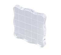 Baxnore Bloc de tampon en acrylique transparent 7,5 x 7,5 cm Bloc de montage de tampon transparent réutilisable avec coins arrondis pour la fabrication de cartes de scrapbooking, t