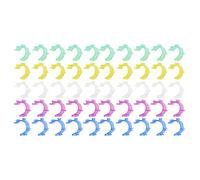 Baxnore Bobine Clips 50Pcs Fil Contrôle Titulaire Haute Qualité En Plastique Canette Copains Bobine De Stockage Clip Anti Chute pour Machine À Coudre Broderie Multicolore Jaune Ble