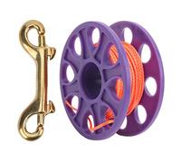 Baxnore Bobine de plongée Bobine de Doigt en Plastique Bobine de Ligne de plongée légère avec Clip à Pression en cuivre pour la pêche en plongée souterraine 59,0 Pieds 18 m Fil ora (Violet)