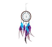 Baxnore Bohemian Dream Catchers Handmade Mur suspendu décor avec des plumes et des perles pour la maison de chambre à coucher Bureau de bureau Décoration de mariage 11 cm de diamè