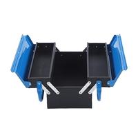 Baxnore Boîte à outils en porte-à-faux, boîte de rangement pliable en métal robuste avec 3 plateaux pour la maison, le garage, l'atelier, la réparation de voiture, l'entretien, la