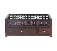 Baxnore Boîte de rangement en bois vintage, organisateur de service à thé décoratif, vitrine rustique pour gâteaux à thé, boîte à souvenirs multicouche pour la maison et le bureau,