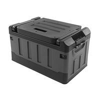 Baxnore Boîte de Rangement Pliable pour Voiture, Chaise de réglage 2 en 1, conteneur de Coffre Pliable, Noir Mat, 70 L, capacité de de 200 LB, pour la Maison, Les Voyages, Le Camp