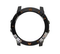 Baxnore Boîtier de Antichoc pour Montre Intelligente COROS VERTIX 2, Cadre de, Accessoire de Remplacement, Pare-Chocs en Plastique Dur et Durable pour la Course à Pied en extérie (Noir Orange)