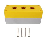 Baxnore Boîtier électrique en plastique ABS IP65, 3 trous, 22mm, interrupteur à bouton-poussoir, boîtier de commande pour équipement électrique industriel