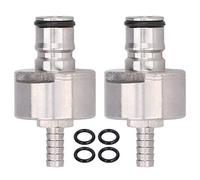 Baxnore Bouchon de carbonatation en acier inoxydable avec joints toriques pour brassage à domicile, bière, soda, eau, jus, bouteilles en PET, bouchon de carbonate durable, outil de (2 pièces)