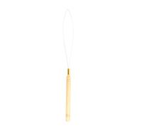 Baxnore Boucle d'extension de cheveux aiguille en bois de hêtre premium poignée en bois non glissant ou outil de crochet de tirage léger pour les tubes à micro-perles à la maison U