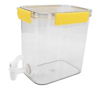 Baxnore Bouilloire froide pour réfrigérateur, distributeur de boissons de grande capacité de 3,5 L avec robinet, PET multifonctionnel pour boissons de fête, jus de thé glacé, usage (Jaune)