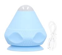 Baxnore Boule de Massage montable avec Ventouse, Masseur de Dos Chauffant par Vibration électrique pour la Relaxation des Fascias du Cou des Tissus Profonds en Silicone, Matériau P (Bleue)