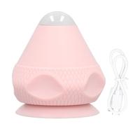 Baxnore Boule de Massage montable avec Ventouse, Masseur de Dos Chauffant par Vibration électrique pour la Relaxation des Fascias du Cou des Tissus Profonds en Silicone, Matériau P (Rose)