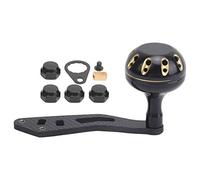 Baxnore Bouton de poignée de Moulinet de pêche en Fiber de Carbone, Bras à Bascule, pièces d'accessoires de pêche légères et durables de qualité supérieure pour moulinets Baitcasti (Or Noir)