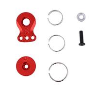 Baxnore Bras d'engrenage à bague en acier métallique tampon 25T, pièce de mise à niveau en alliage d'aluminium usiné CNC haute performance pour voitures RC à l'échelle 1/10 1/8 en (Red (N10220R))