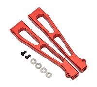 Baxnore Bras oscillant supérieur avant de voiture RC, pièces de rechange de Suspension robustes en alliage d'aluminium pour gros camion à l'échelle 1/10 JLB, ensemble de 2 pièces a (Rouge)