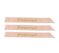 Baxnore Bride To Be Sash Bridal Sash Wedding Accessoire 3pcs Set Rose Double Face Satin Tissu Confortable Élégant Brillant Police Design Pour Bachelorette Party Bridal Shower