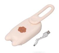 Baxnore Brosse à vapeur pour animaux de compagnie, brosse à eau de Massage de toilettage rechargeable pour chiens et chats, perte de bain, ABS Beige, câble USB de 19.5cm inclus