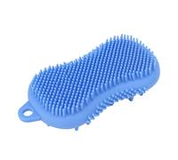 Baxnore Brosse de bain en Silicone, épurateur de corps, brosse de douche de Massage exfoliante Double face pour hommes et femmes, peau douce, matériau de conception ergonomique (Bleue)