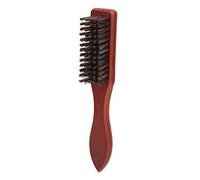 Baxnore Brosse de barbier professionnelle avec manche en bois ergonomique en nylon renforcé pour salons de coiffure, usage domestique, toilettage de la barbe, outil de nettoyage de