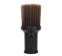 Baxnore Brosse de barbier professionnelle multifonctionnelle pour cheveux cassés, plumeau pour le cou, brosse de rasage pour barbe, douce, légère, respectueuse de la peau, concepti (Noire)