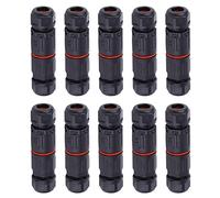 Baxnore Câble électrique étanche IP68, connecteur à 3 broches, prise extérieure, 0,5 mm² ~ 2,0 mm², 10 pièces
