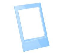 Baxnore cadre Photo PC, présentoir léger et Durable pour photos, décor de bureau, 5 couleurs, rose, bleu, violet, vert, jaune, 86x55mm (Bleu sans étiquette)