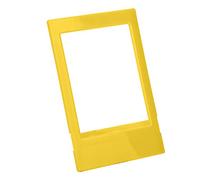Baxnore cadre Photo PC, présentoir léger et Durable pour photos, décor de bureau, 5 couleurs, rose, bleu, violet, vert, jaune, 86x55mm (Jaune sans étiquette)