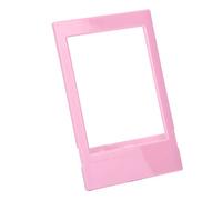 Baxnore cadre Photo PC, présentoir léger et Durable pour photos, décor de bureau, 5 couleurs, rose, bleu, violet, vert, jaune, 86x55mm (Rose sans étiquette)