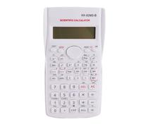 Baxnore Calculatrice Scientifique 12 Chiffres 240 Fonctions Calculatrice Multifonction à Grand écran avec Couverture Rigide coulissante pour examens étudiants (Blanche)