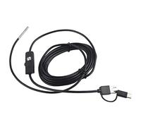 Baxnore Caméra endoscopique Android de type C 3 en 1, objectif 3,9 mm, endoscope industriel haute définition pour l'inspection des canalisations avec 6 lumières LED réglables, réso (Cordon souple de