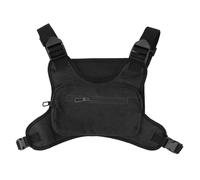 Baxnore Canvas Gite Coffre Sac, Sac à Coffre à Gilet léger, Sac de Poitrine de Sport extérieur, Sac de Poitrine à Cyclisme de Grande capacité pour l'entraînement Randonnée à vélo (Noir)