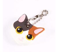 Baxnore Capes clés en forme de chat Funky Materifiée PVC Mignon Cartoon Identificateurs de couverture clé pour les femmes Hommes Kids 3.1x3.5x1.1cm Idée durable léger