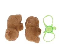 Baxnore Capybara Lot de 2 décorations de Voiture en Peluche Douce en Forme d'animal pour véhicule, Maison, Bureau, décoration avec Sac à Dos en Forme de Tortue, Cadeau en Peluche