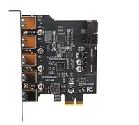 Baxnore Carte d'extension PCI Express vers 5 Ports USB 3.0, Prise en UASP, Transfert de données à Grande Vitesse pour Les boîtiers de Tour de Bureau Standard