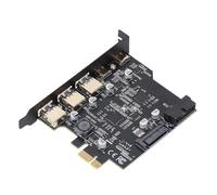 Baxnore Carte PCIe vers USB 32 Gen 1 5 Gbit/s 3 USB Type A 2 USB Type C 5 Ports Carte d'extension PCI Express avec Transfert de données Haute Vitesse pour Poste de Travail PC de bu