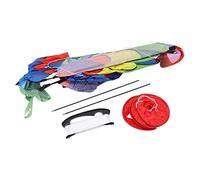 Baxnore Cerf-Volant Perroquet 3D Grand coloré Facile à Voler en Plein air pour Adultes activités de Parc de Plage en Famille avec Sac de Rangement Tige en Polyester FRP 210T 140x78
