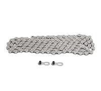 Baxnore Chaîne de vélos 116 Liens entièrement plaqué High Strength Carbon Steel Speed Bike Chain de vélo avec crochet et bloc de liaison en boucle pour le vélo de Mountain Road 1