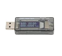 Baxnore Chargeur USB avec écran LCD, testeur de tension de courant portable transparent 3,5 20 V 0 3,3 A avec surveillance en temps réel, prend en QC2.0 rapide pour smartphones, t