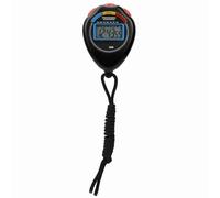 Baxnore Chronomètre de Sport Professionnel chronomètre électronique d'athlétisme pour Course à Pied Natation Arbitre Match Gymnase Noir Jaune Plastique 6x6x2cm 45g (Noire)