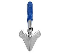 Baxnore Ciseaux multifonctionnels à angle réglable SK5, outil de coupe tranchant de haute précision pour bandes de caoutchouc et de plastique, poignée durable orange et bleu (Cisaille à angle non