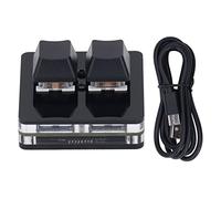 Baxnore Clavier de Jeu à 2 Touches Raccourci Clavier programmable de Type C vers USB Tout Noir Acrylique Compact Multifonction pour Le Bureau à Domicile, Le contrôle Industriel des