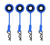 Baxnore Clips de carrosserie RC en métal et silicone robuste, clips de retenue universels pour coque de voiture pour modèles de voitures à l'échelle 1/10 Axial SCX10 Traxxas TRX4 (Bleu foncé)