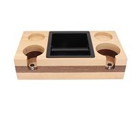 Baxnore Coffee Knock Box Organisateur de station à expresso en bois de qualité supérieure avec support de tasseur et stockage de scories pour les baristas à domicile Construction e (Sombre dans la