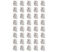 Baxnore Coffrets Cadeaux Argenté Élégant Assemblage 2 Voies DIY Décoration Noeud Boîte à Paillettes pour Noël Fête d'anniversaire Faveurs de Mariage Papier Polyester 6,8 x 3,7 x 8,