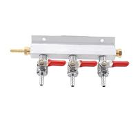 Baxnore Collecteur de distribution de gaz CO2 à 3 voies, distributeur de fût de bière robuste avec clapet anti-retour intégré pour bar domestique, usage commercial, construction en