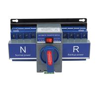 Baxnore Commutateur de transfert automatique à double puissance 4P 400V Mini ATS avec protection contre les surcharges Commutateur de boîtier PC pour usage commercial en banque et (50A)