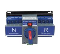 Baxnore Commutateur de transfert automatique à double puissance 4P 400V Mini ATS avec protection contre les surcharges Commutateur de boîtier PC pour usage commercial en banque et (Il a poignardé)