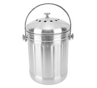 Baxnore Compost de Cuisine en Acier Inoxydable Baquet de Compost avec filtres à Charbon de Bois Grande poignée Facile à Nettoyer Le Design Moderne pour Le Bar de café de Cuisine FA