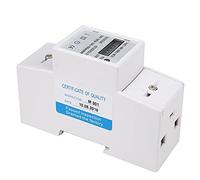 Baxnore Compteur d'énergie DDS529C monophasé 2P montage sur rail DIN compteur d'énergie impulsion écran LCD 5 + 1 chiffres 1000imp/kWh 5A 80A pour système de distribution électriqu
